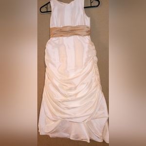 Cream chiffon bridesmaid juniors little girl dress Medium 8